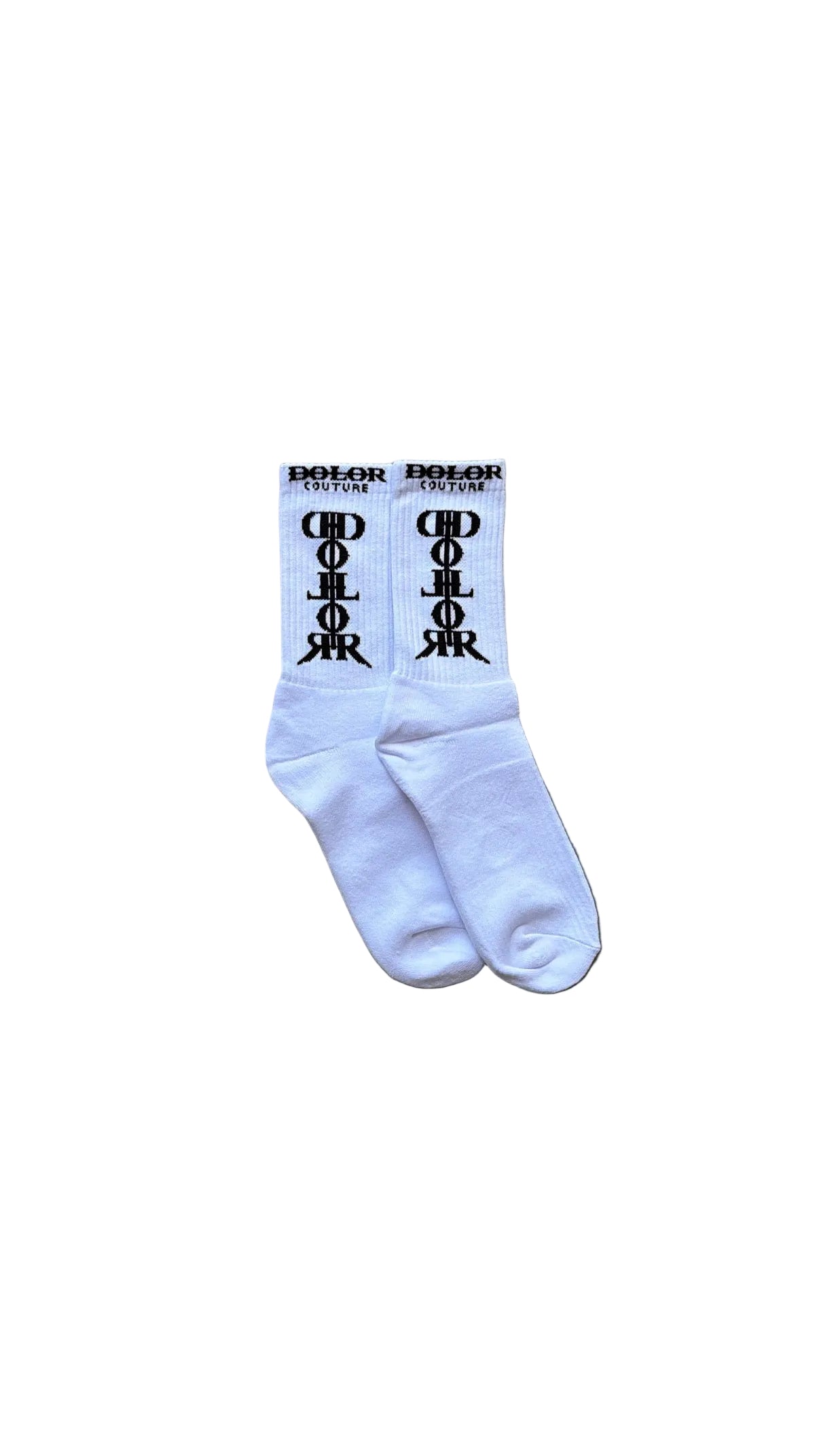 White/Black Dolor Holy Socks