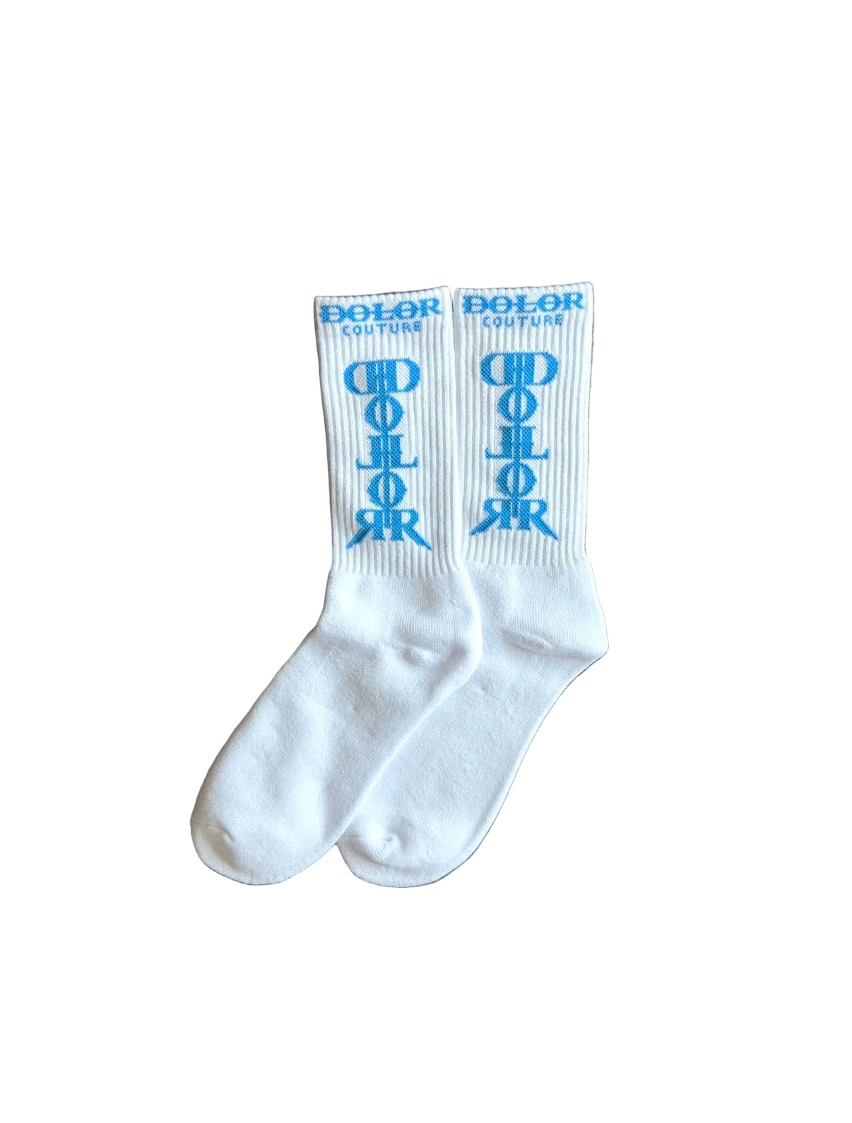 White/Blue Dolor Holy Sock