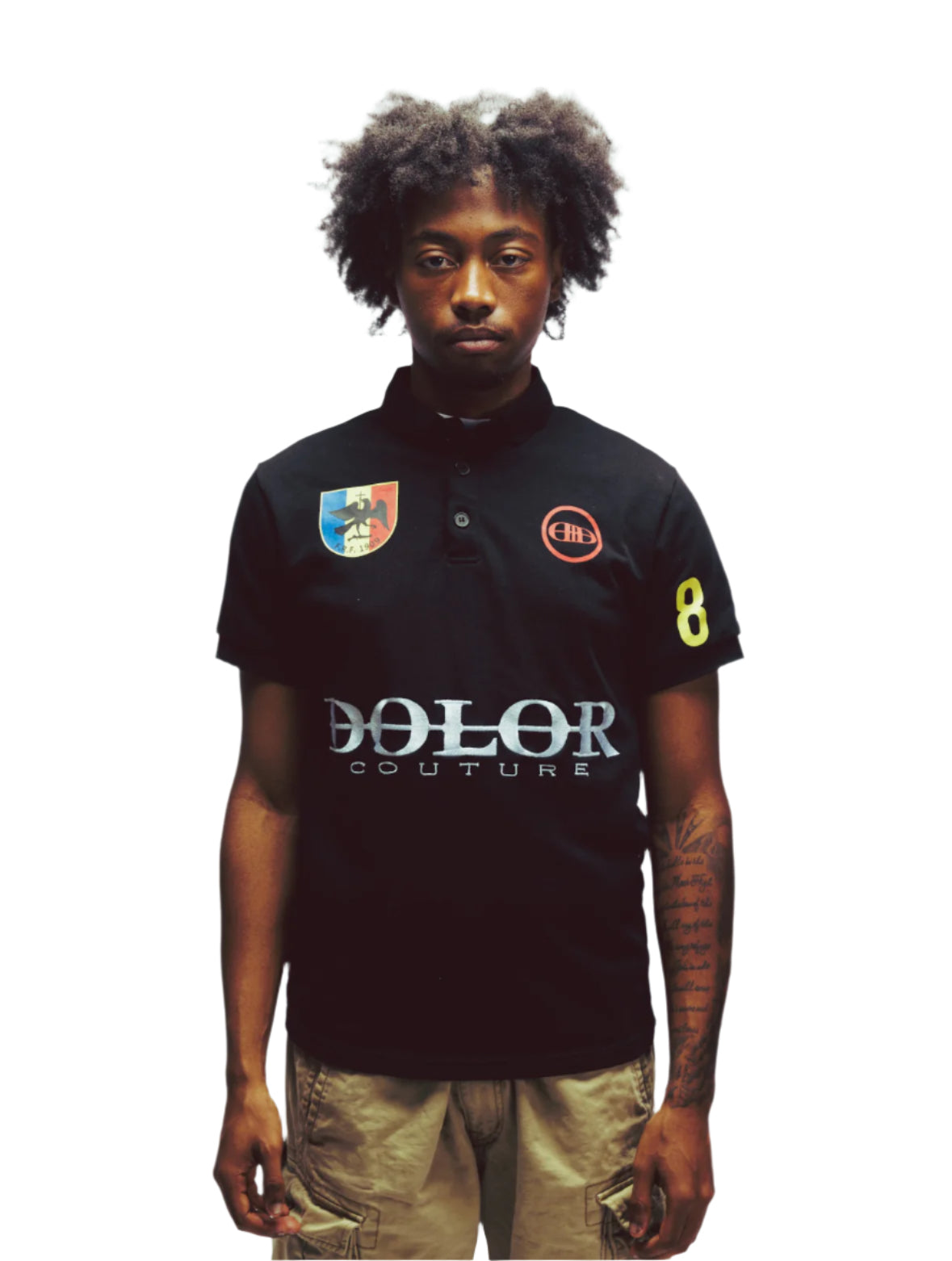 Romania 8 Polo in Black