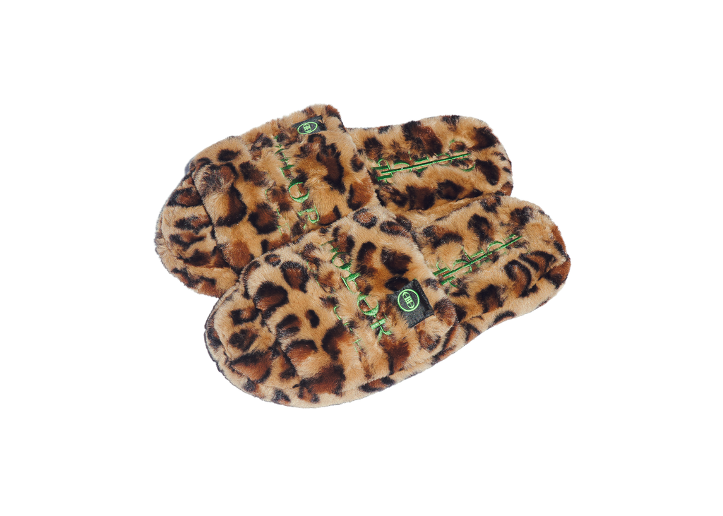 Furry Sandal in Lepoard