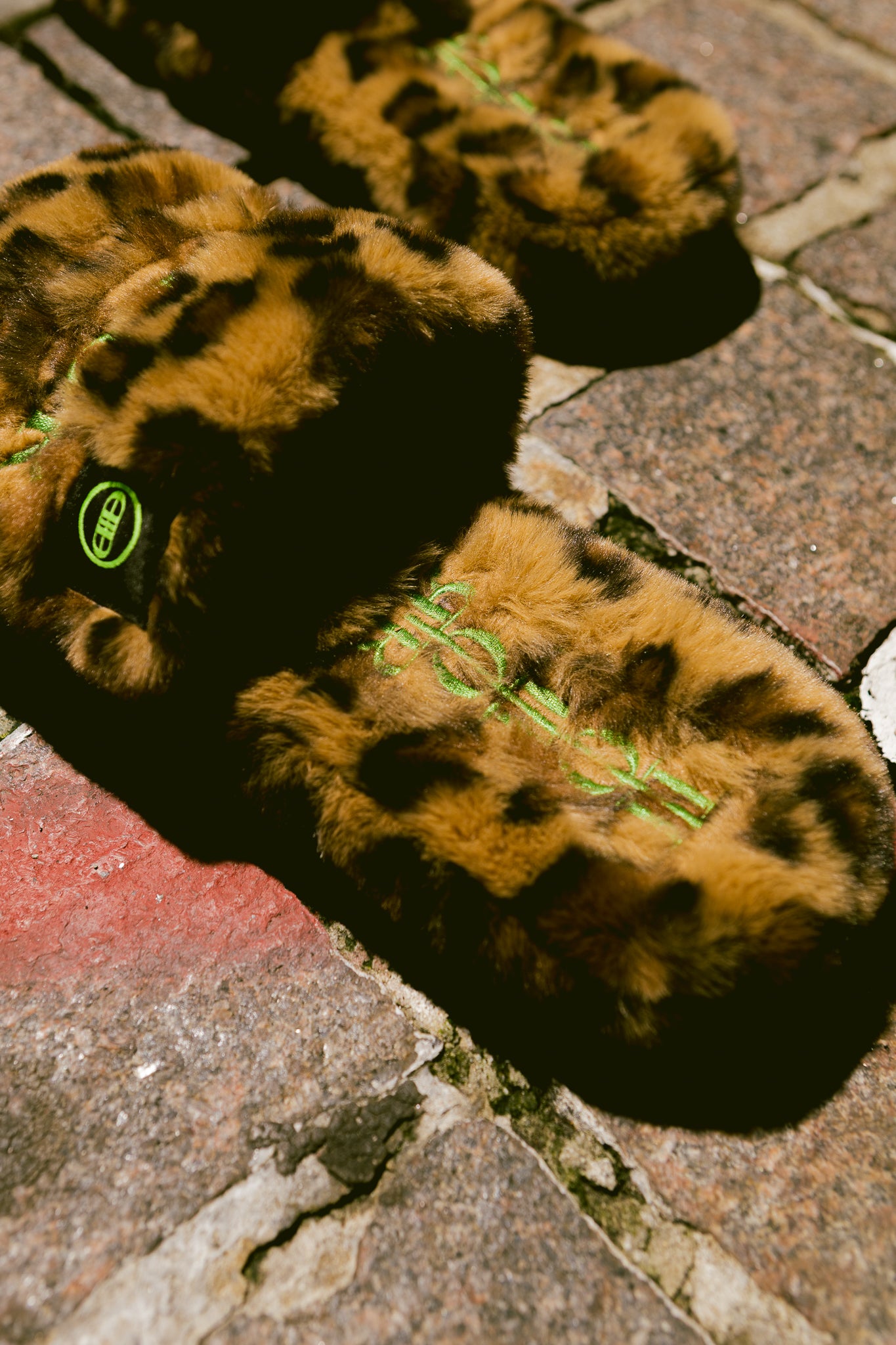 Furry Sandal in Lepoard